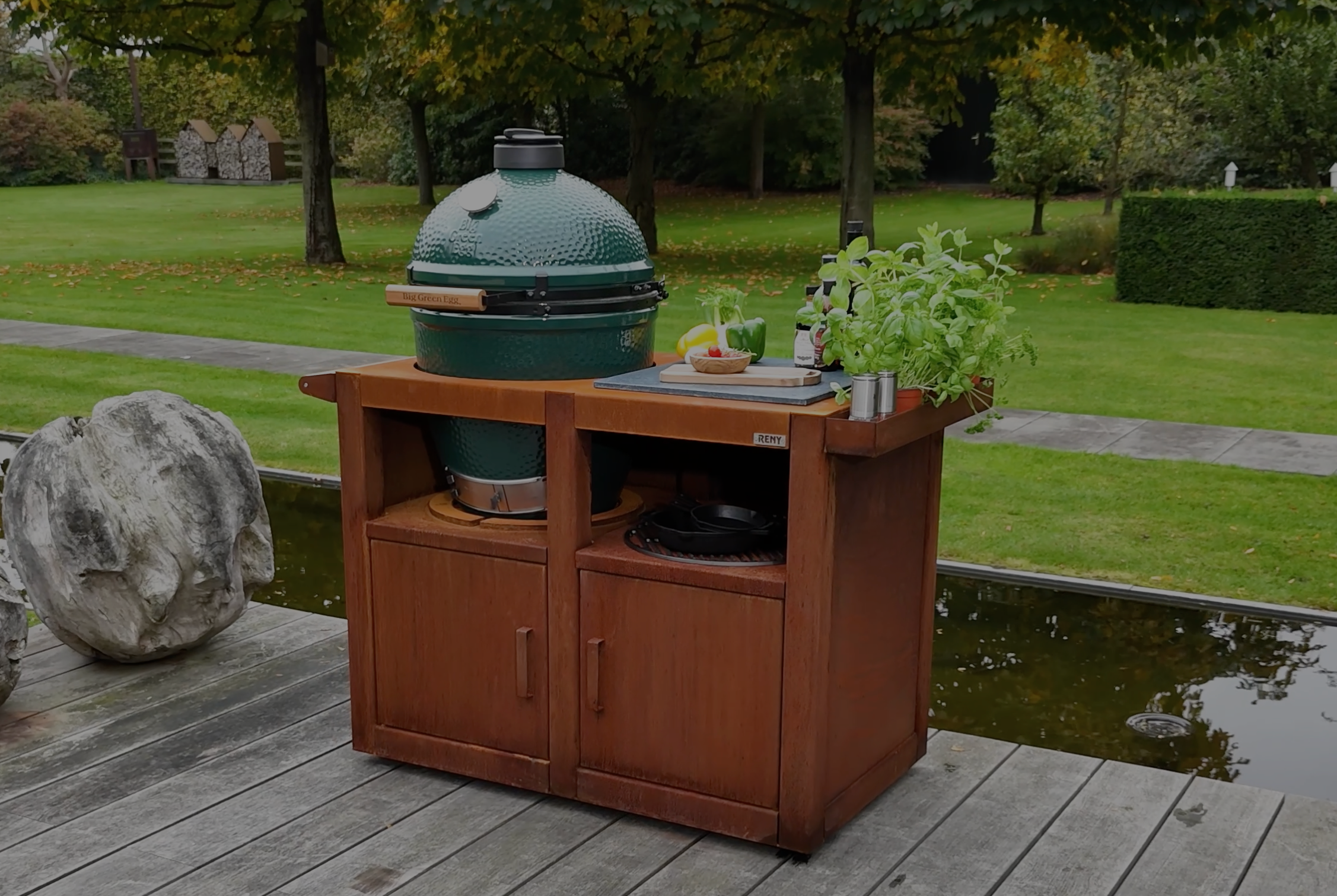 BBQuar Kamado Trolley -  Big Green Egg Large   – L'Excellence de la Cuisson Outdoor
