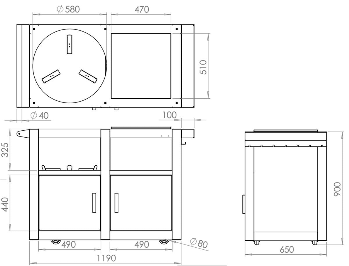 BBQuar Kitchen Trolley– L'Excellence de la Cuisson Outdoor